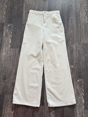 Mango cream corduroy pants